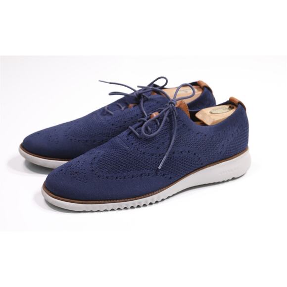 Cole Haan Mens Blue 2.ZeroGrand Stitchlite Wingtip Oxfords Dress Shoes 13 M main image 6